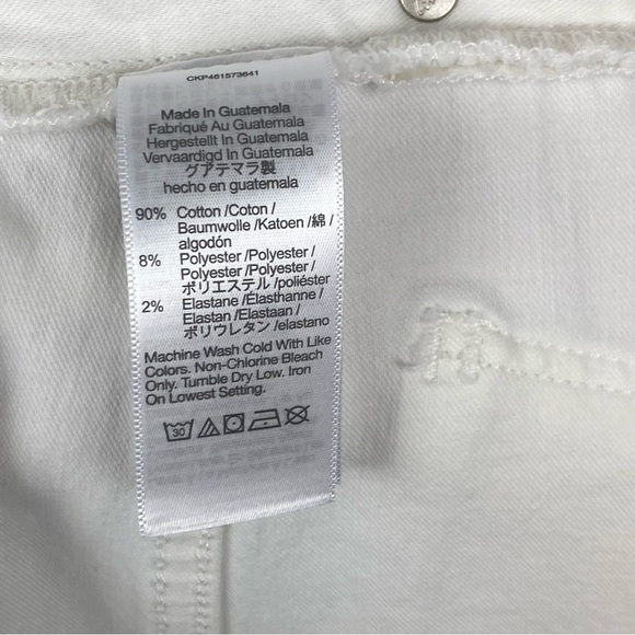 Madewell 9" Mid-Rise Skinny Crop Jeans in Pure White Size 31 NWT - Picture 11 of 11